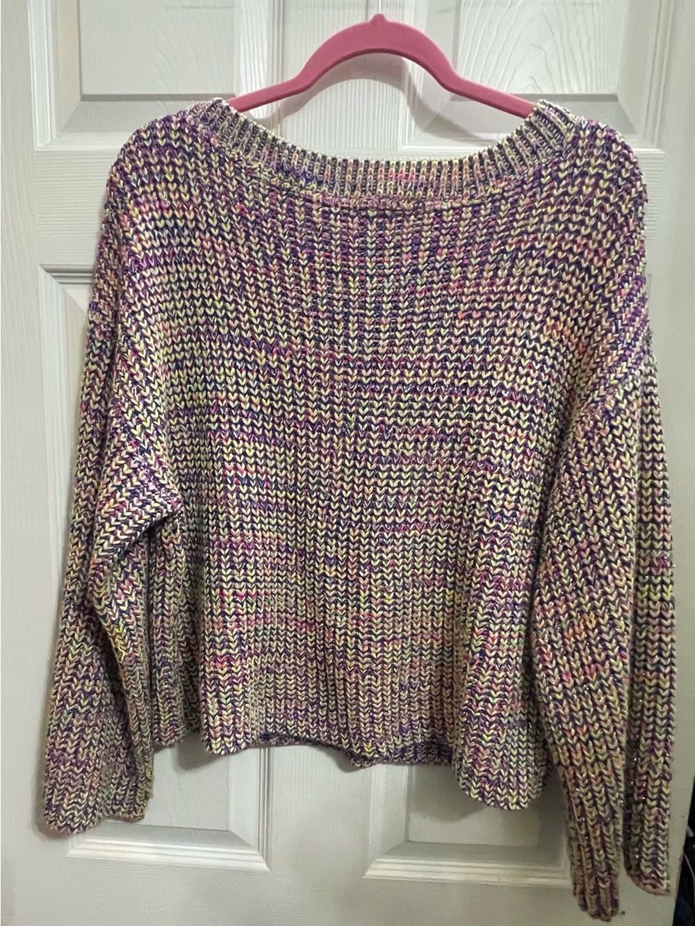 Multicolor Knit Crewneck Sweater - Women - Picture 3 of 5